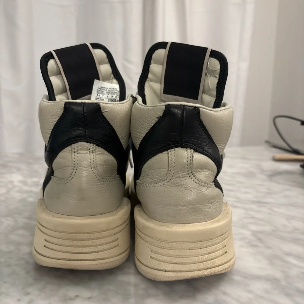 Rick Owens DRKSHDW x converse Black and Cream High-Top Sneakers Retro Design - Picture 3 of 4